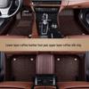 Genuine Leather Full Surround Car Floor Mats for 22 Volkswagen Models: Magotan, Tiguan L, Teramont X, and Passat