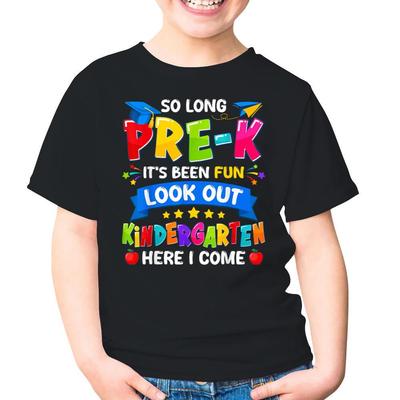 So Long Pre K Pre-K Pass auf Kindergarten Kinder T-Shirt Geschenk Junge Mädchen