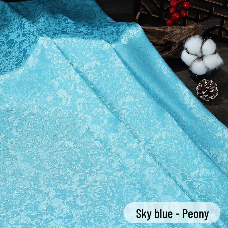 Antique Silk Jacquard Fabric for Chinese Hanfu and Tang Suit Costumes