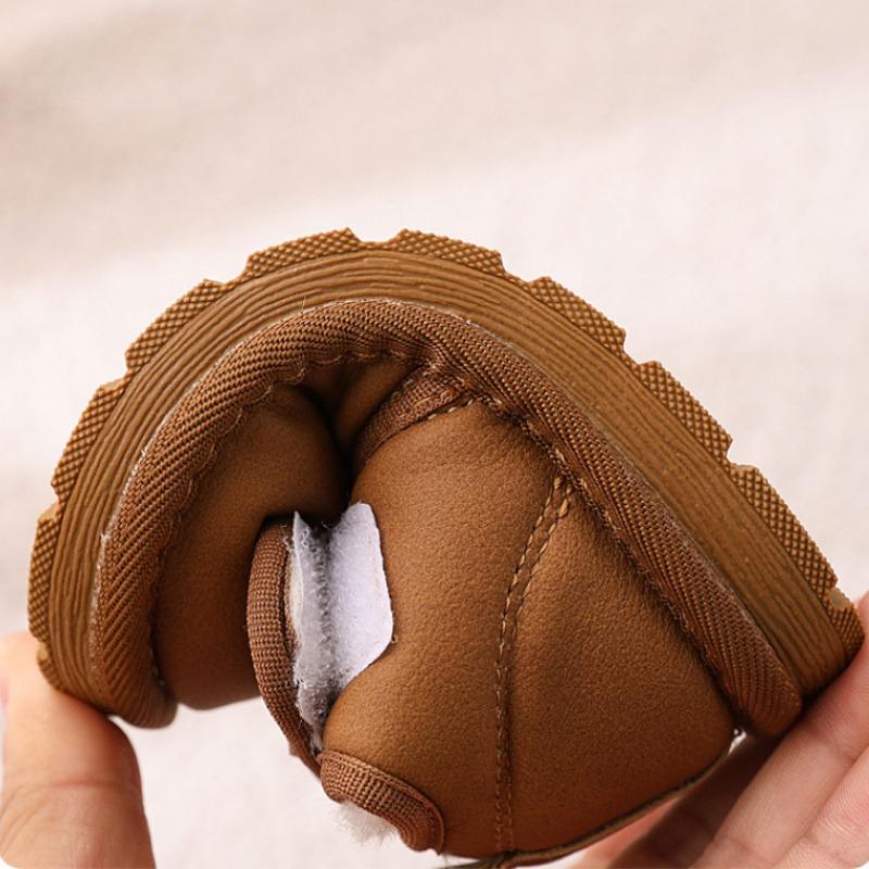 Kinder Niedliche Schneestiefel Jungen Plus Samt Große Baumwollschuhe Mädchen Warme Mode Baumwollstiefel