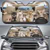 Mr.W Windshield Sun Shade Chihuahua Gang Car Shade Block Sun Glare UV and Heat Protect Keep Interior Cool Comfortable for Most Sedans SUV Truck