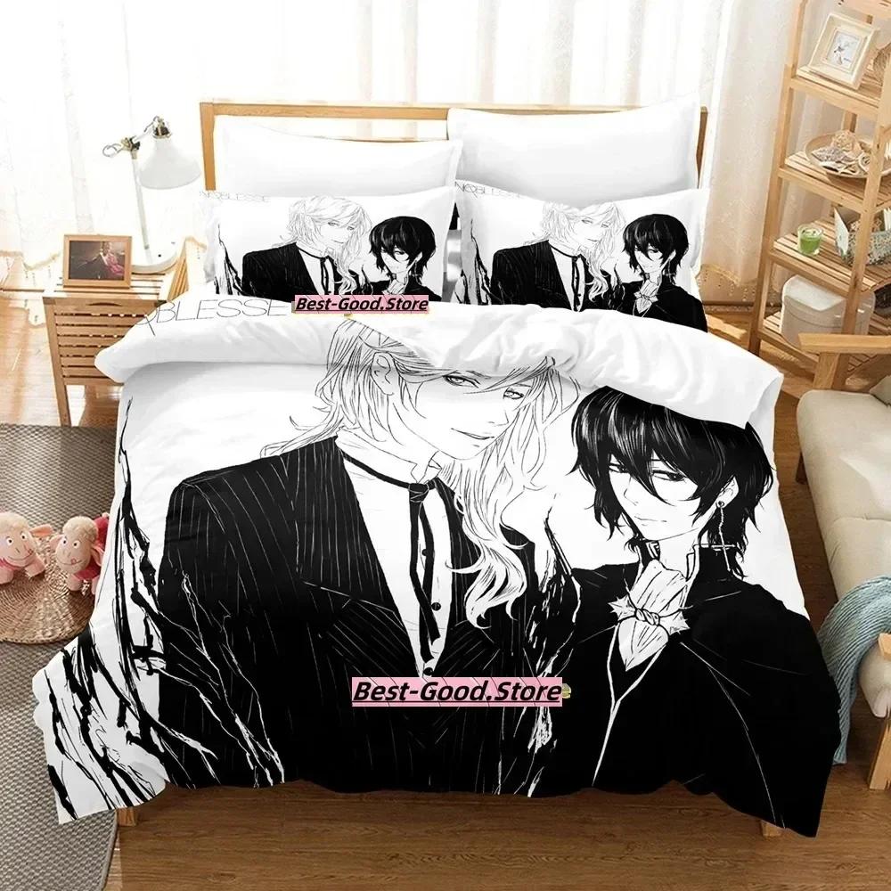 3D-Druck Anime Bettwäsche-Set Noblesse Aufdruck Bettbezug Kissenbezug Bettwäsche-Set Leinenlaken Bettdeckenbezug Voll Queen King Size