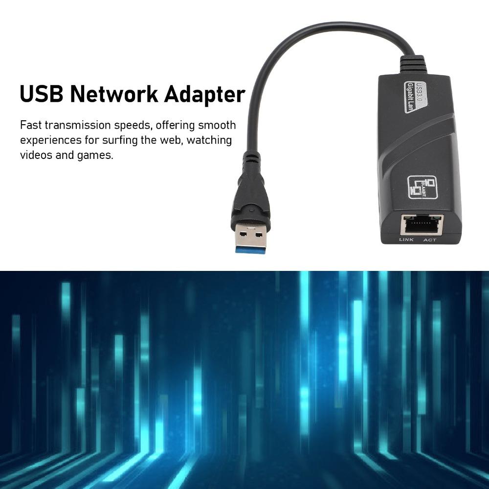 Plug and Play Gigabit Ethernet Adapter Portable USB To Ethernet Adapter  Laptop Connectivity