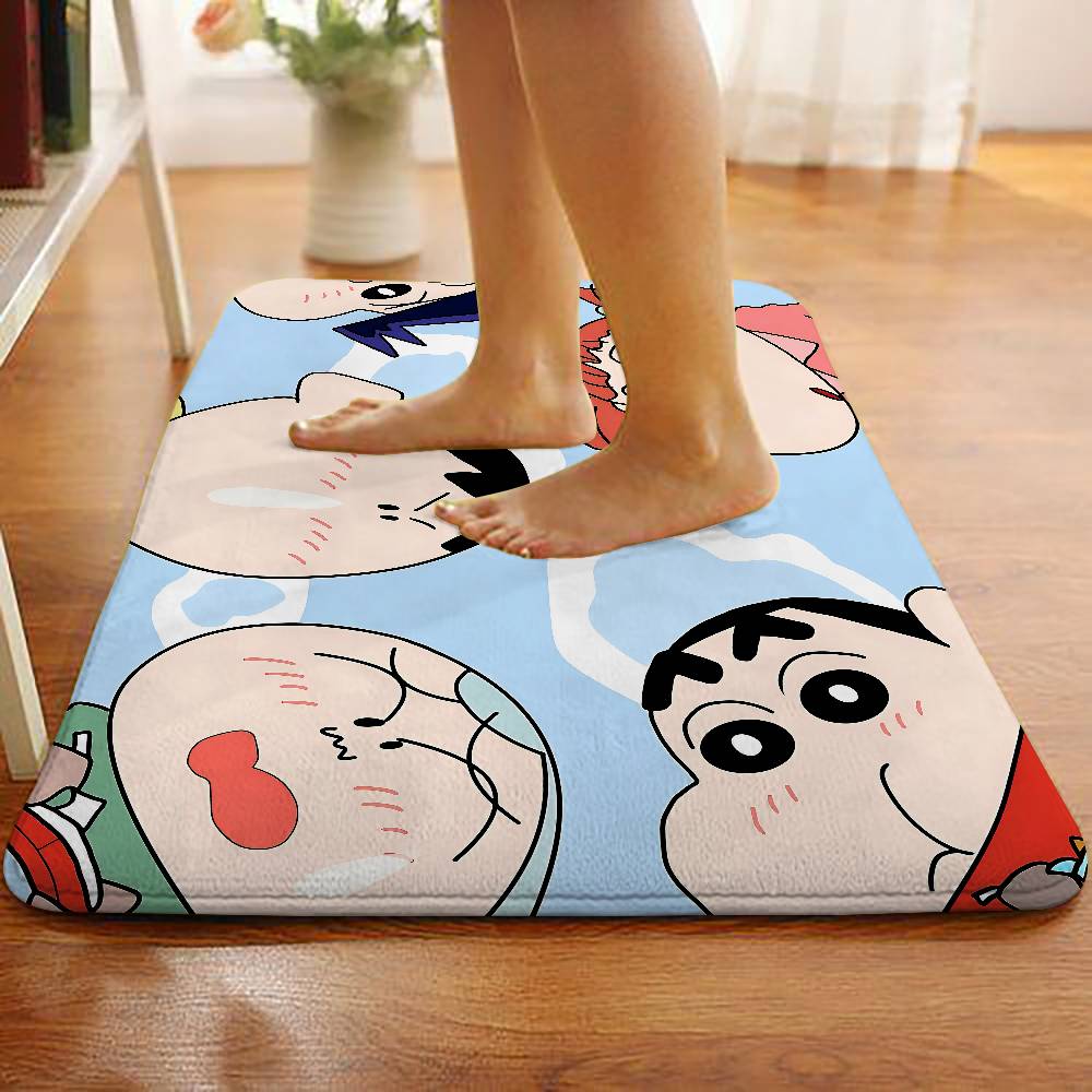 Anime C-Crayon S-Shin-Chan Floor Mat Bathroom Absorbent Mat Simple Door Dirt-resistant Mat Home Kitchen Mat Foot Mat Entry Mat
