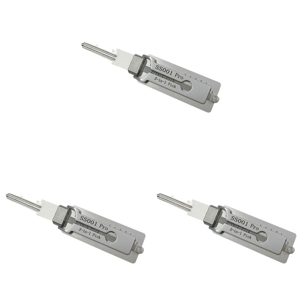 2-in-1 Stainless Steel Key Decoder Portable Precision Hook And Pickup Hand Tool O-ring Pickup Kit Lock Decoder Repair Tools