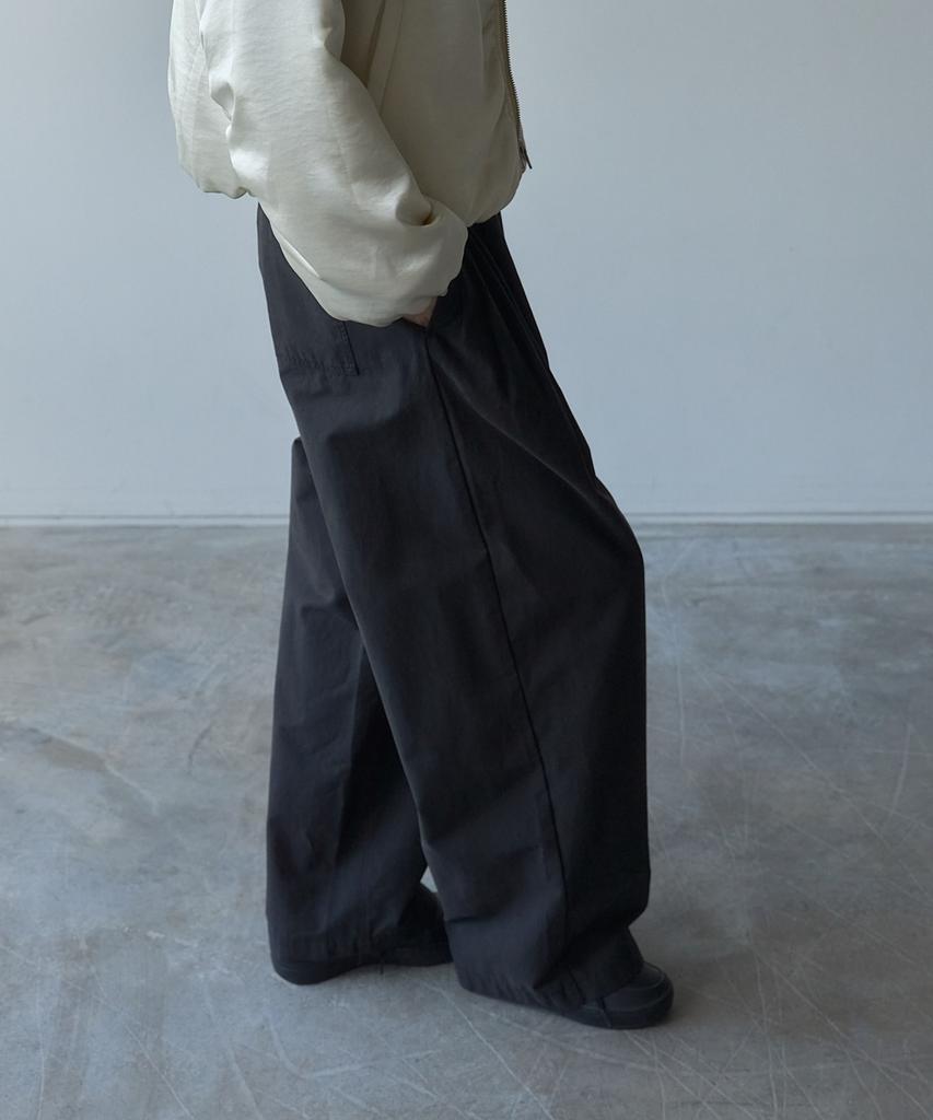 Letual Cotton Pleated Wide Pants