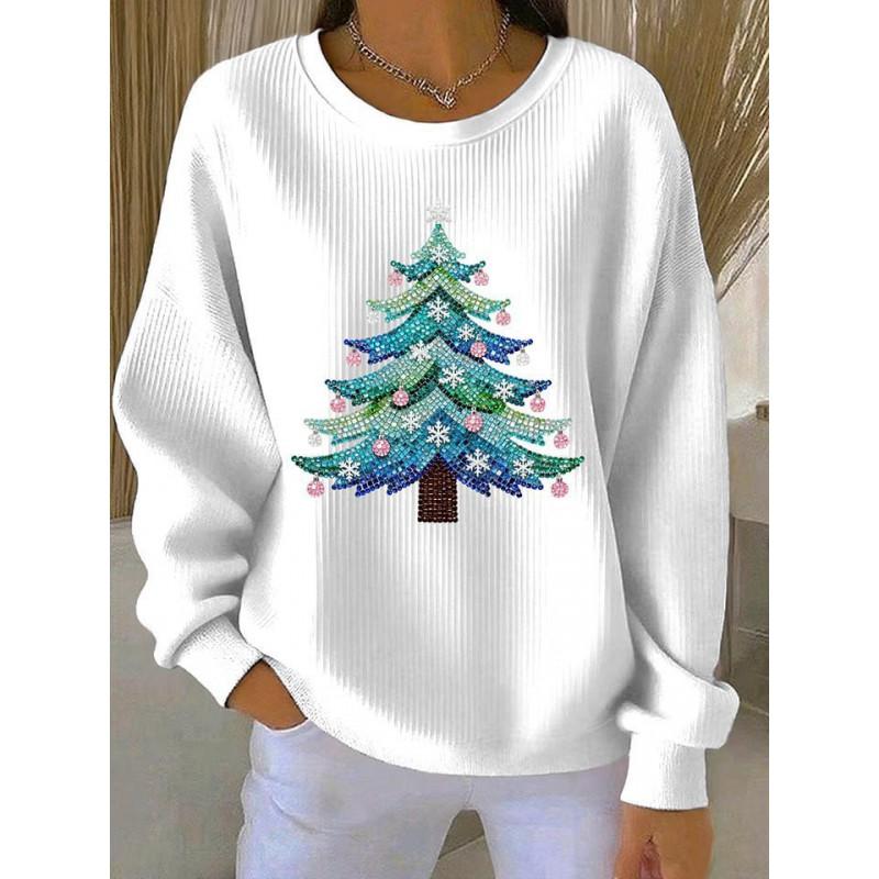 Christmas 3D Print Pullover Hoodie Womens Streetwear Loose Fit