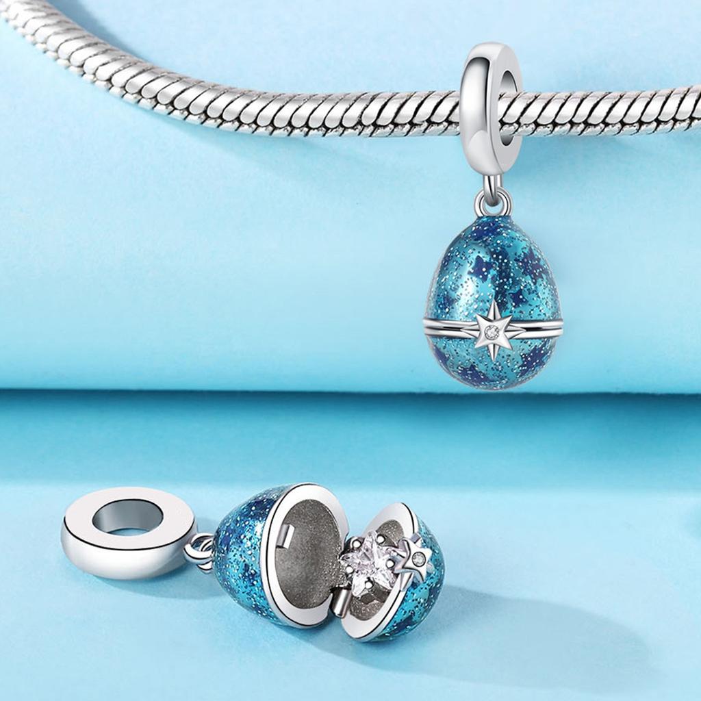 Winter Snowflake Copper Silver Plated Bracelet Pendants Colorful Zircon Necklace Charms Beads DIY Jewelry Accessories for Party