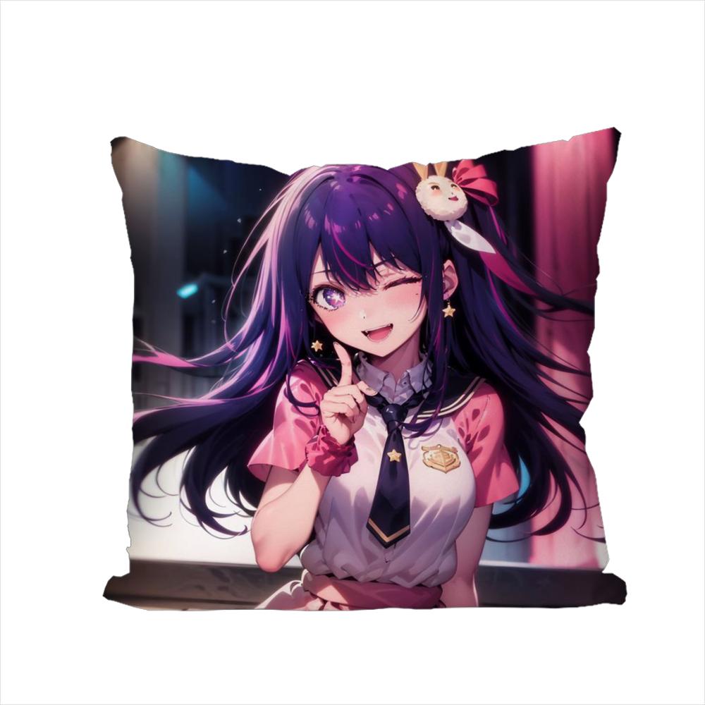 

Hoshimachi Suisei Pillow Case For Car Sofa Decorative Home Doublesided Print Plush Square Throw Pillow Cushion Cover 30x30cm