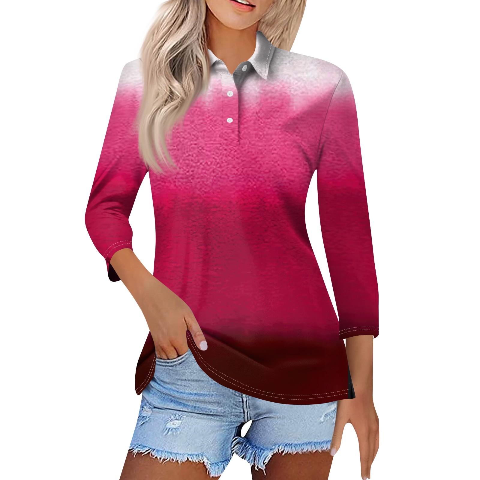 

Женская модная повседневная рубашка с отворотом и рукавом 3/4, женские топы на пуговицах XL