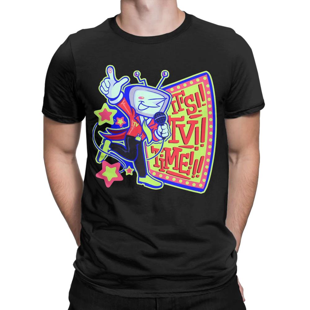 Summer Men T Shirt Deltarune 3 Tenna It Is TV Time Women T Shirts Hip Hop Beach Tees Streetwear Loose Cotton Tops Gift Idea