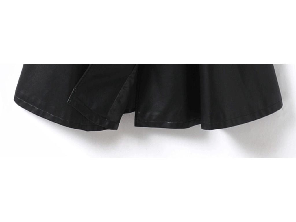 Women's Sheepskin Coat: Elegant Lace-Up, Waist-Cinching, Long Leather Skirt Style, 2025 Collection