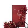 Silk Red Flower Aisle Runner & Floral Background for Chinese Wedding Engagement