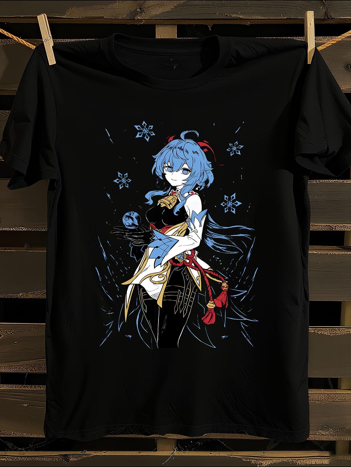 Ganyu Genshin Impact Anime Tshirt Anime Manga Kawaii Girl... L