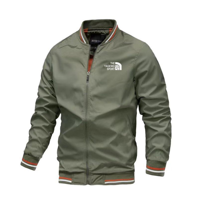 Pánská baseballová bunda s límcem na stojáček pro jaro/podzim 2025 - Módní mladistvé svrchní oblečení