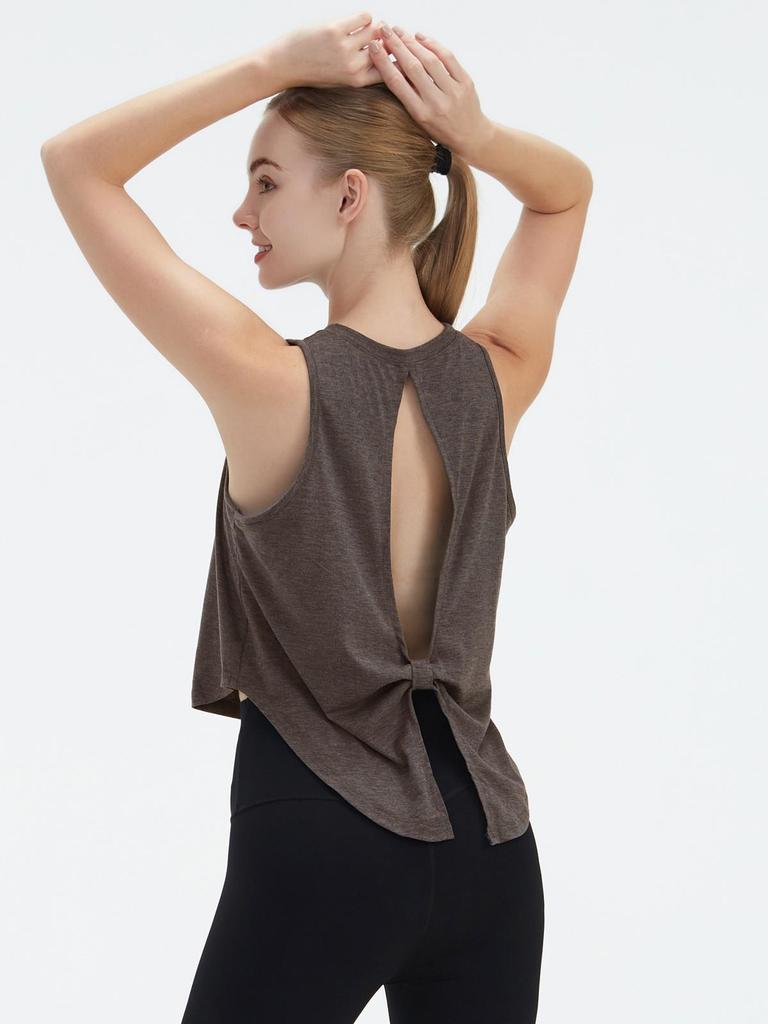 Women's Cross-Border Outdoor Sports Vest: Loose Swallowtail Fitness Yoga Top