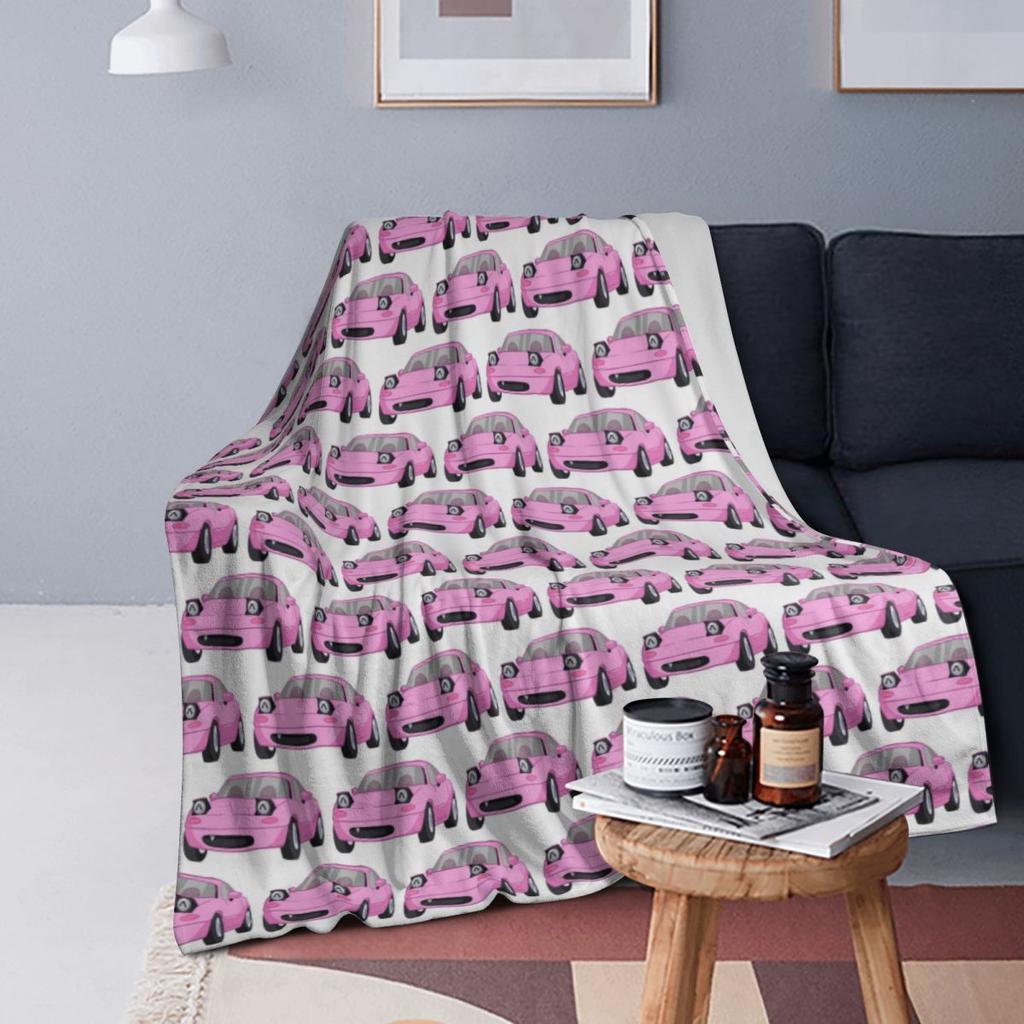 Cute Miata Face  Blankets Soft Warm Flannel Throw Blanket Plush for Bed Living room Picnic Travel Home Couch