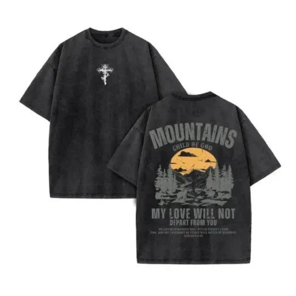Christian Men Women Washed Graphic Print T Shirt Version Casual T Shirt Cotton Christian Vintage T Shirt Harajuku Style