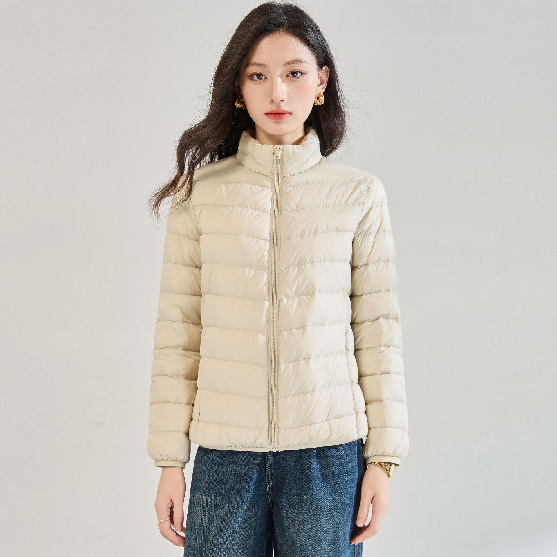 

Зимняя легкая пуховая куртка с воротником-стойкой 2025 - Повседневный, простой дизайн XL