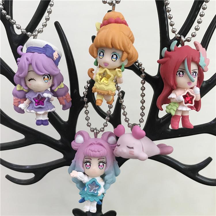 Bandai Hugtto Cuddle Capsule Toys Pretty Cure Tropical-Rouge Summer Angel Flamingo Cure Peace Blossom Happy Peach Figure