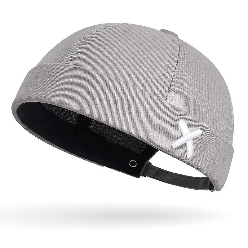 The Embroidered Adjustable Melon Rind Hat Was Not Yet A Hip-hop Tang Hat with A Domed Brim