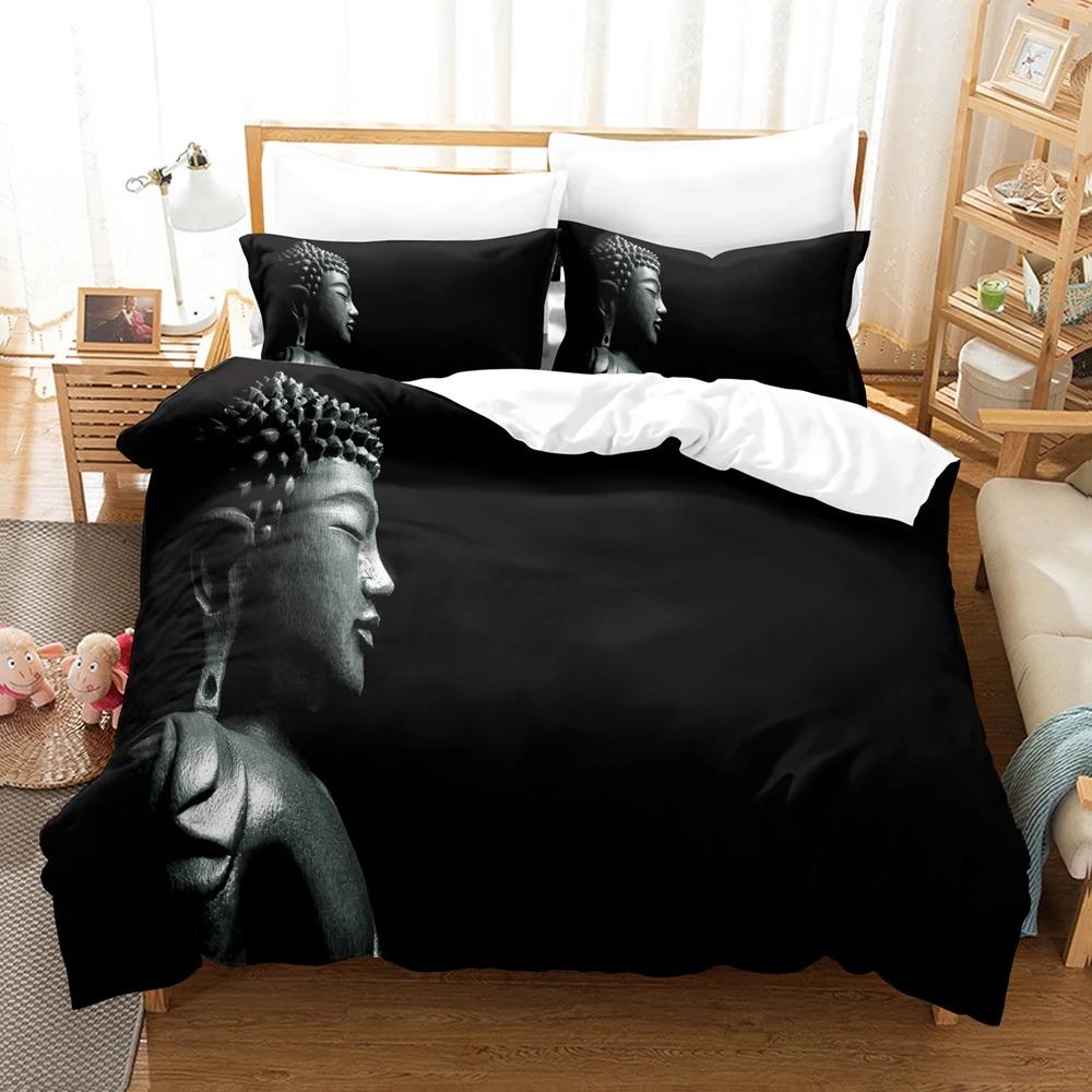3D Buddha Bedding Sets Duvet Cover Set With Pillowcase Twin Full Queen King Bedclothes Bed Linen