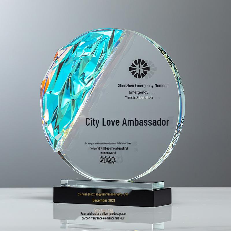 High-End Crystal Trophy for Outstanding Employee Award