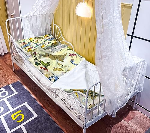 Machine washable naptime bedding set with dinosaur and unicorn prints for daycare and kindergarten. Suitable for girls and boys. A variety of patterns