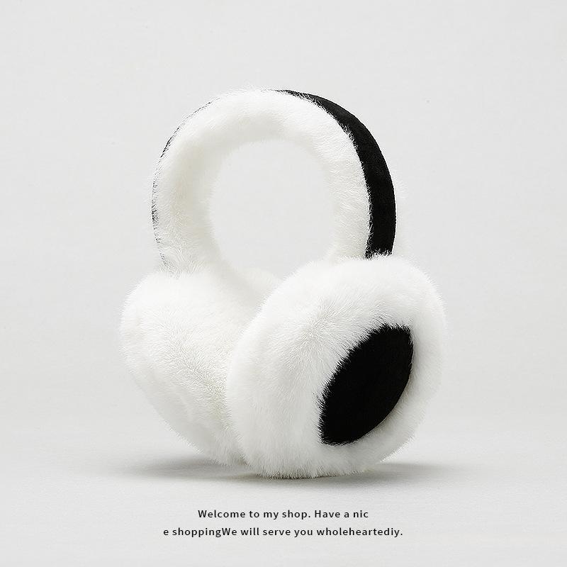Maillard Brown Plush Earmuffs - Cute, Warm Ear Protection for Winter Cycling