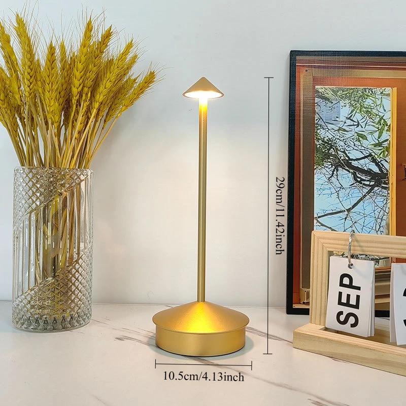 LED Desk Lamp USB Rechargeable Table Lamp USB Touch Lamp Waterproof For Cafes Bar Home Dining Table Bedroom Ambiance Night Lamp