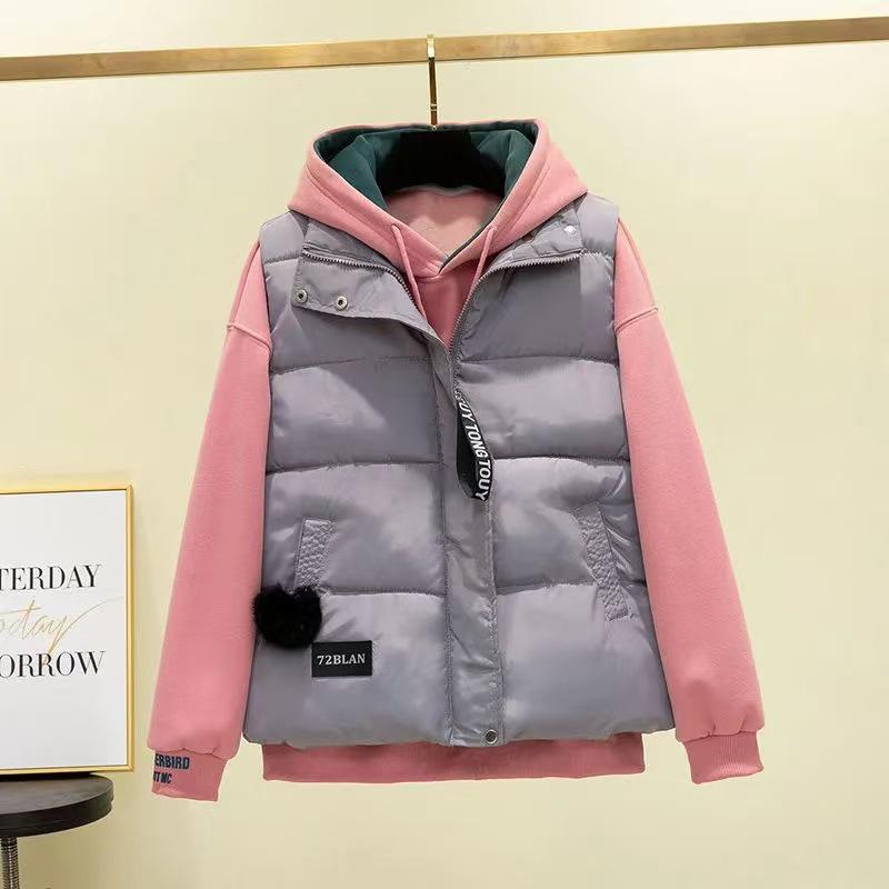 2024 Damen Koreanischer Stil Daunen-Baumwollweste - Frühjahrs-/Herbst-Oberbekleidung, Winterjacke