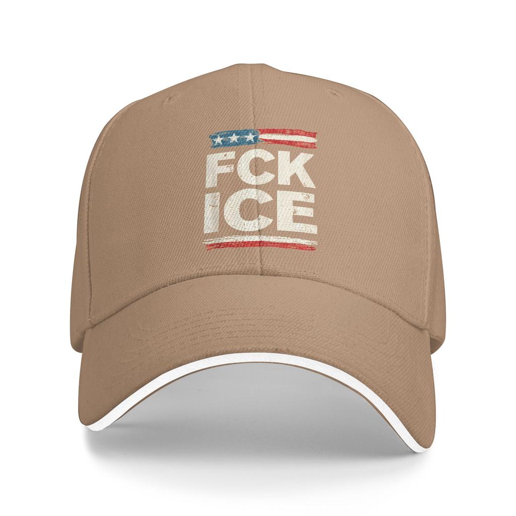 Retro Vintage F ICE US Flag Distressed Baseball Cap Fitted Retro Men Hip Hop Hats Hot Sale Print Hiking Fishing Baseball Caps