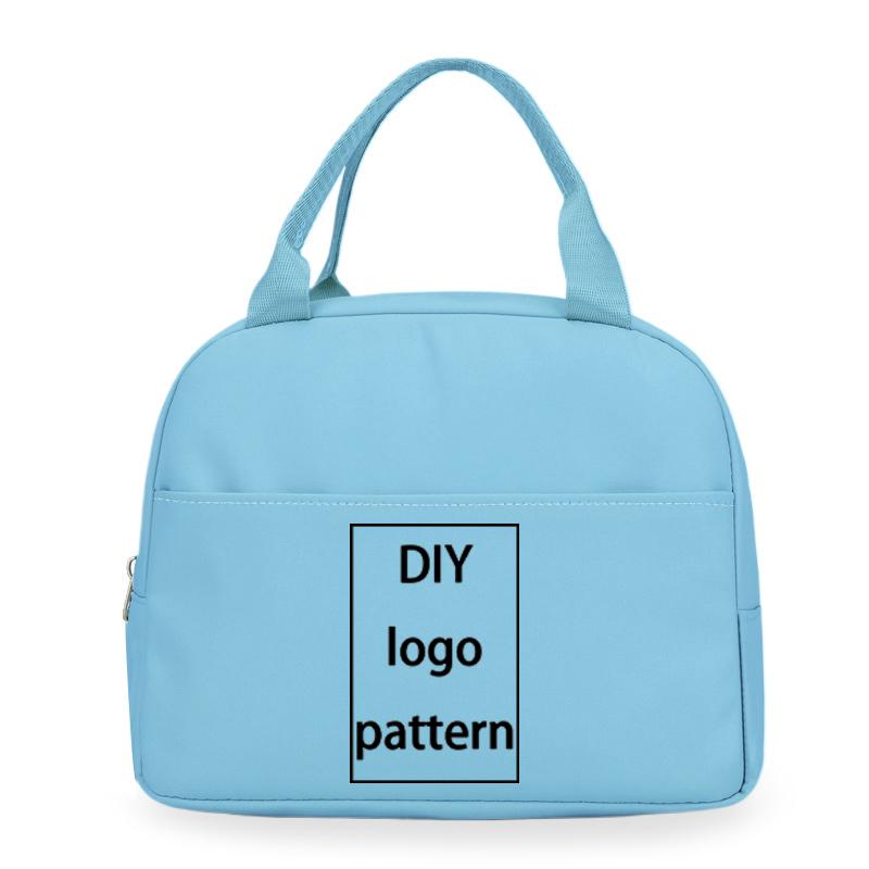New Customized Images Bento Bag Kids  Y2K Insulated Lunch Box Bag Office Worker DIY Logo Pattern Lunch Bags