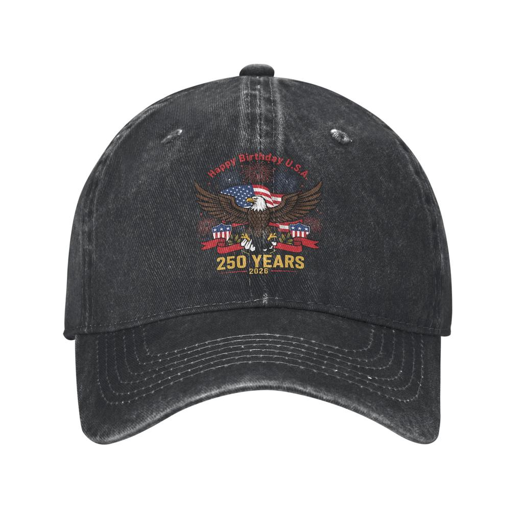 USA th Anniversary Baseball Cap Vintage Distressed Denim Snapback Hat Unisex Outdoor Workouts Unstructured Hats Cap
