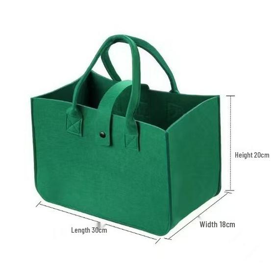 Solid Color Felt Handbag: Large Capacity Commuter and Student Bag