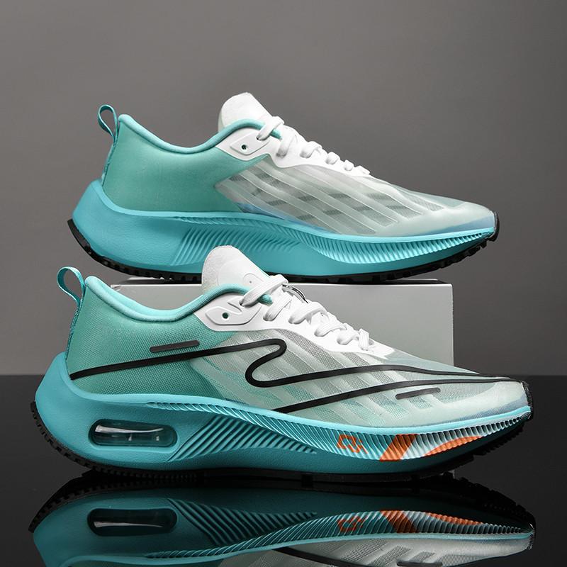Men's Shoes New Air Cushion Running Shoes Student Race Shoes Marathon Racing Rebound Shock Absorption Sports Shoes Racing Shoes