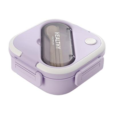 Boîte à Bento micro-ondes de 1300ML, 1 ensemble, anti-fuite, de qualité alimentaire, pour écoliers, 3 grilles, boîte à déjeuner avec couverts, usage quotidien