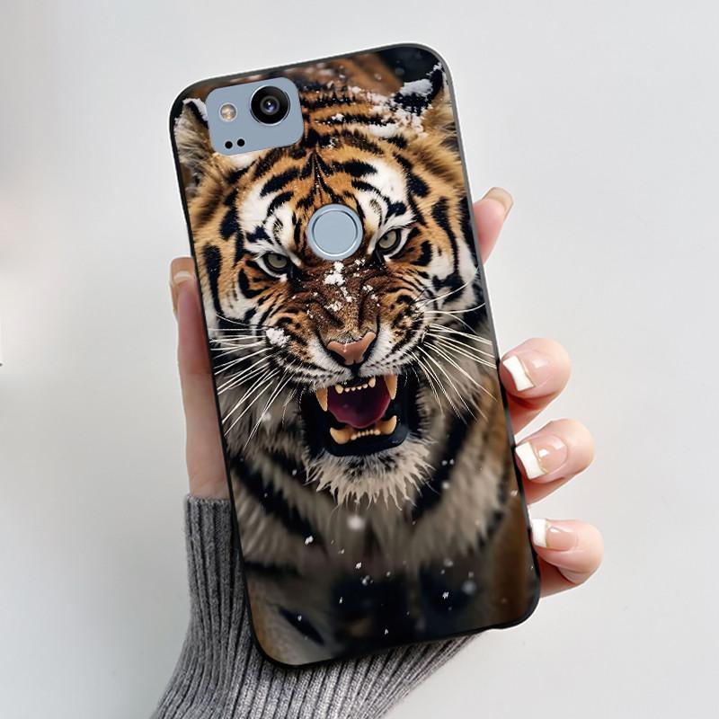 

Phone Case For Google Pixel 2 G011A Soft Silicone Black Case Elegant Style Funny Pattern Cartoon Panda,Dragon King Casing Google Pixel 2
