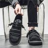 Fashion Hook Loop Men's Gray Sneakers Platform Casual Men Sneakers Comfortable Low-Cut Skateboard Shoes Men zapatillas de hombre