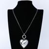 Double-Sided Love Necklace, Fashionable And Simple Pendant, Women'S Metal Sweater Chain.