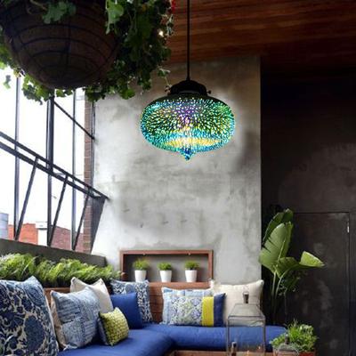 LED Ceiling Lamp Chandelier 3D Glass Fireworks Pendant Light Shade Iron + Glass For Living Room, Dining Room, Study Room, Cafe