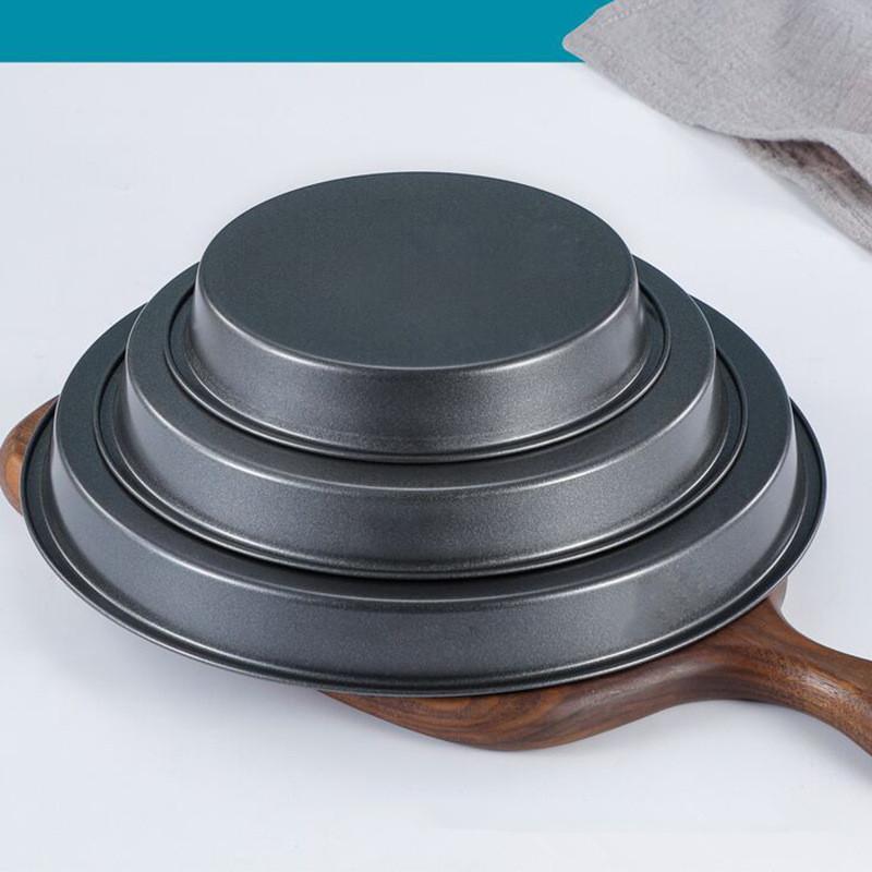 10/11/12/14 calowa blacha do pieczenia pizzy nieprzywierająca stal węglowa blacha do pizzy okrągła blacha do pieczenia do domowej pizzy blachy do piekarnika narzędzie kuchenne