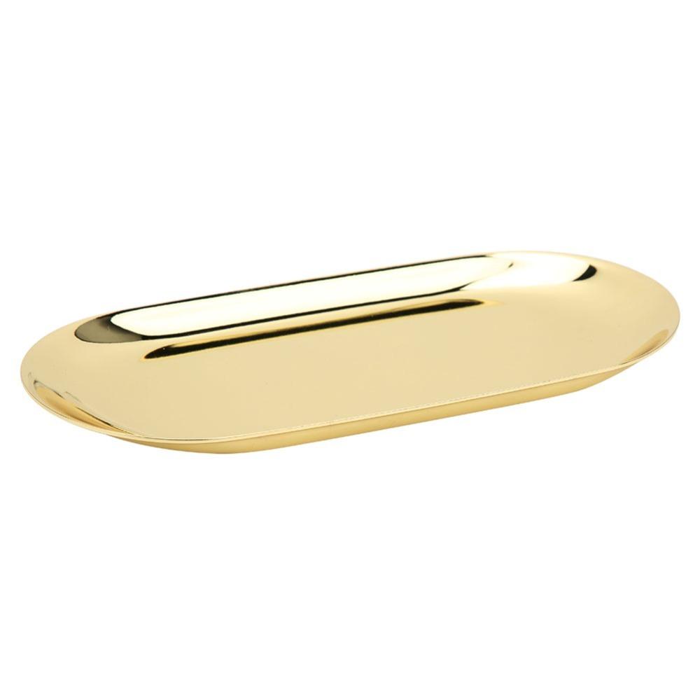 Auxiliary Tools 430 Stainless Steel Storage Tray Oval Shape 23CM Stainless Steel Tray Decorative Tray Bathroom Decor