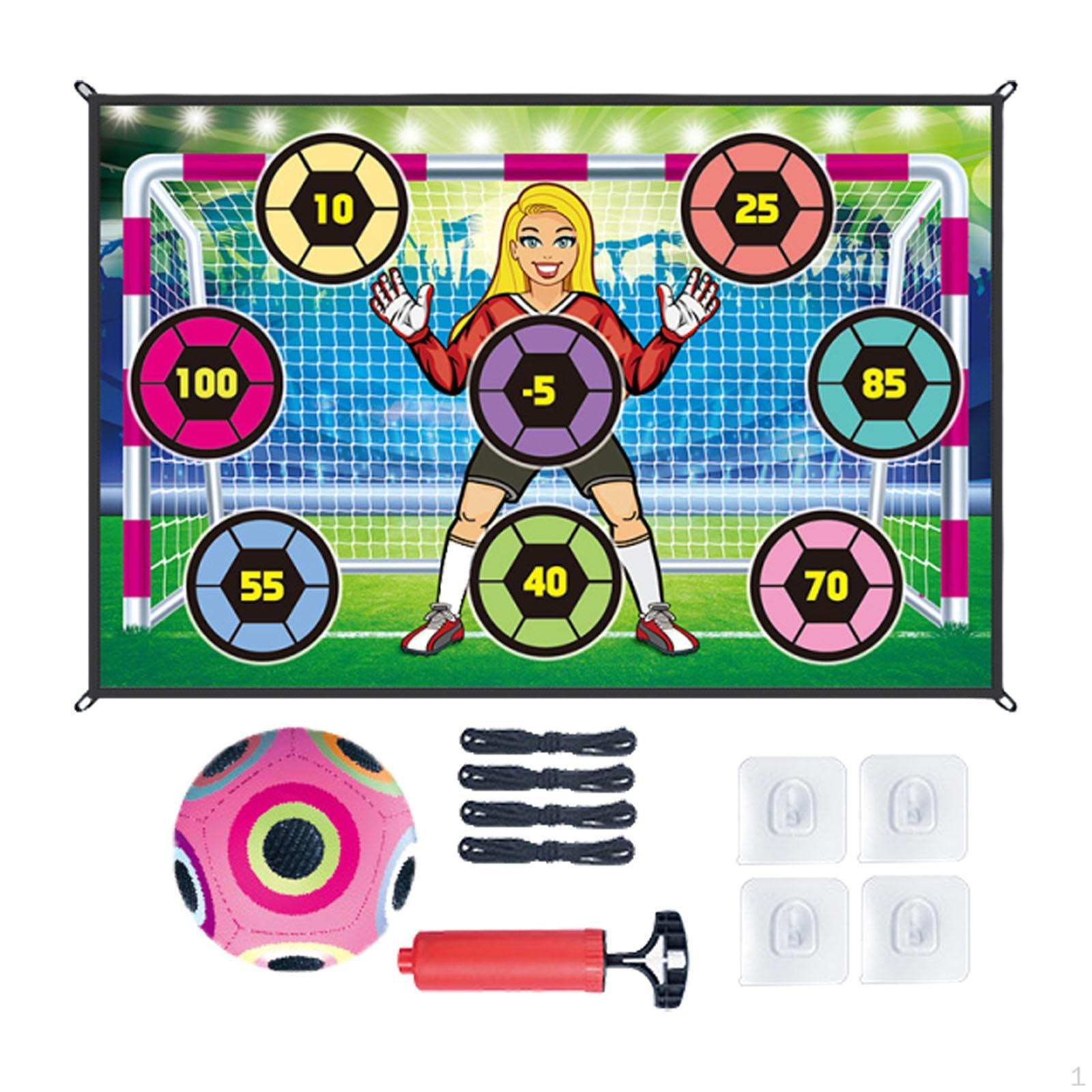 

Soccer Ball Game Mat Set Sports Toy Accessories Target Toss Party for Beach Style D