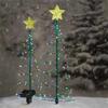 Solar Metal LED Christmas Tree Decoration String Lights Artificial Solar Christmas Tree Lawn Lights Solar LED Landscape Lights