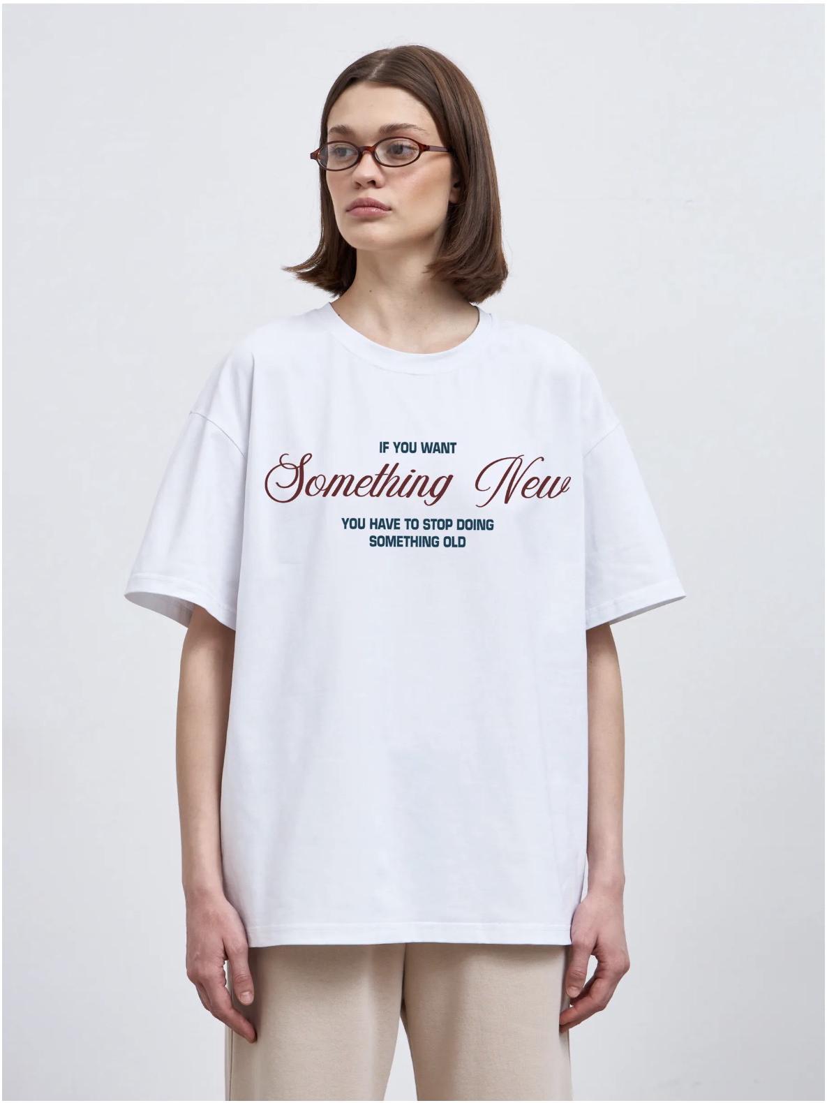 Versatile Women s Retro American Style 100% Cotton Summer T-shirt - Casual Short Sleeve Trendy Top 3XL белый