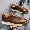 Luxury Fashion Men's Casual Shoes Leather Walking Sneakers Retro Platform Sport Shoes Comfortable Flats for Men Zapatos Hombre