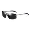 Semi Rimless Metal Frame Men Driving Sunglasses Fishing Waterpoof Polarized Sunglasses