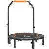 40 Zoll faltbares Mini-Fitness-Trampolin, mit verstellbarem Schaumstoffgriff, Orange