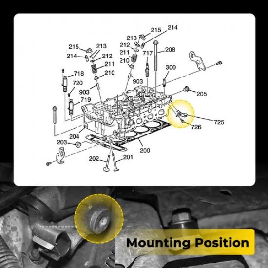 2 camshaft & 1 Crankshaft Position Sensor Set Fit GM Saab Saturn 2007-17 L4 2.4L